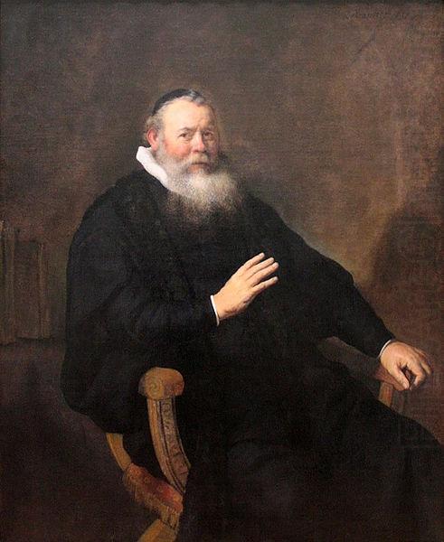 REMBRANDT Harmenszoon van Rijn Portrait of the Preacher Eleazar Swalmius china oil painting image